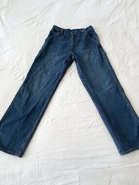 Open Trails Carpenter Jeans Mens 32x32 Blue Denim Utility Workwear